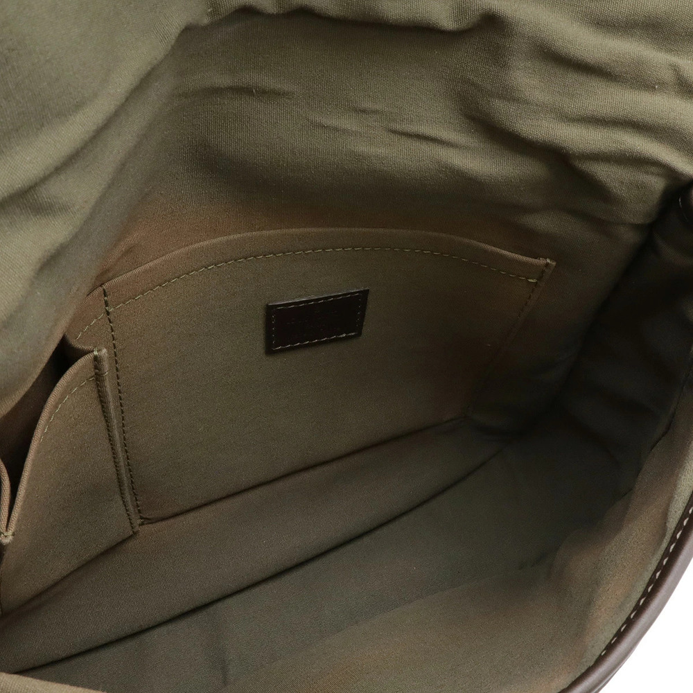 LOUIS VUITTON Monogram Belanger Shoulder Bag Canvas Leather Khaki Green - Picture 5 of 9